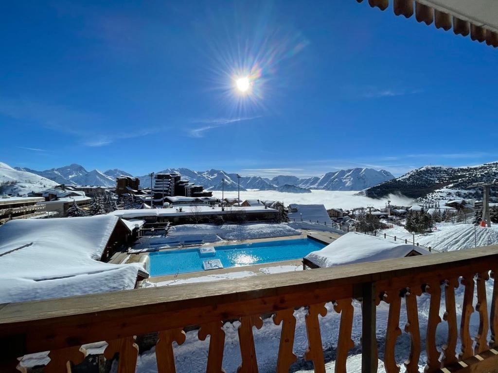 Superbe Studio Avec Vue Exceptionnelle Alpe d'Huez Екстер'єр фото