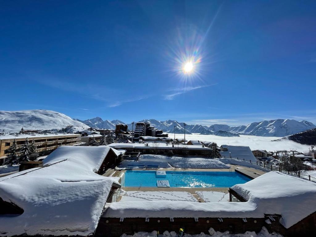 Superbe Studio Avec Vue Exceptionnelle Alpe d'Huez Екстер'єр фото